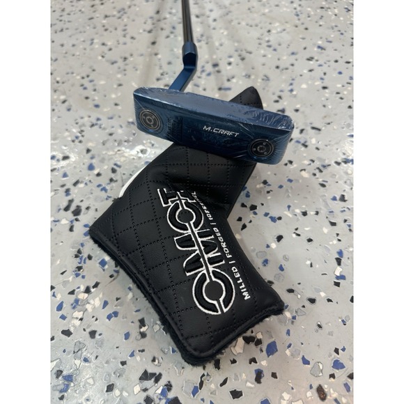 New LH Mizuno M-Craft Omoi 02 Blue 34" Blade Putter + HC - Picture 1 of 7
